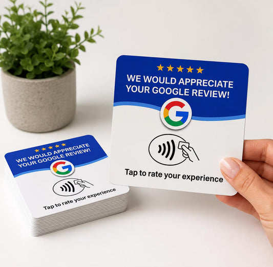 NFC Google Review Tap Card - lifestyle shot